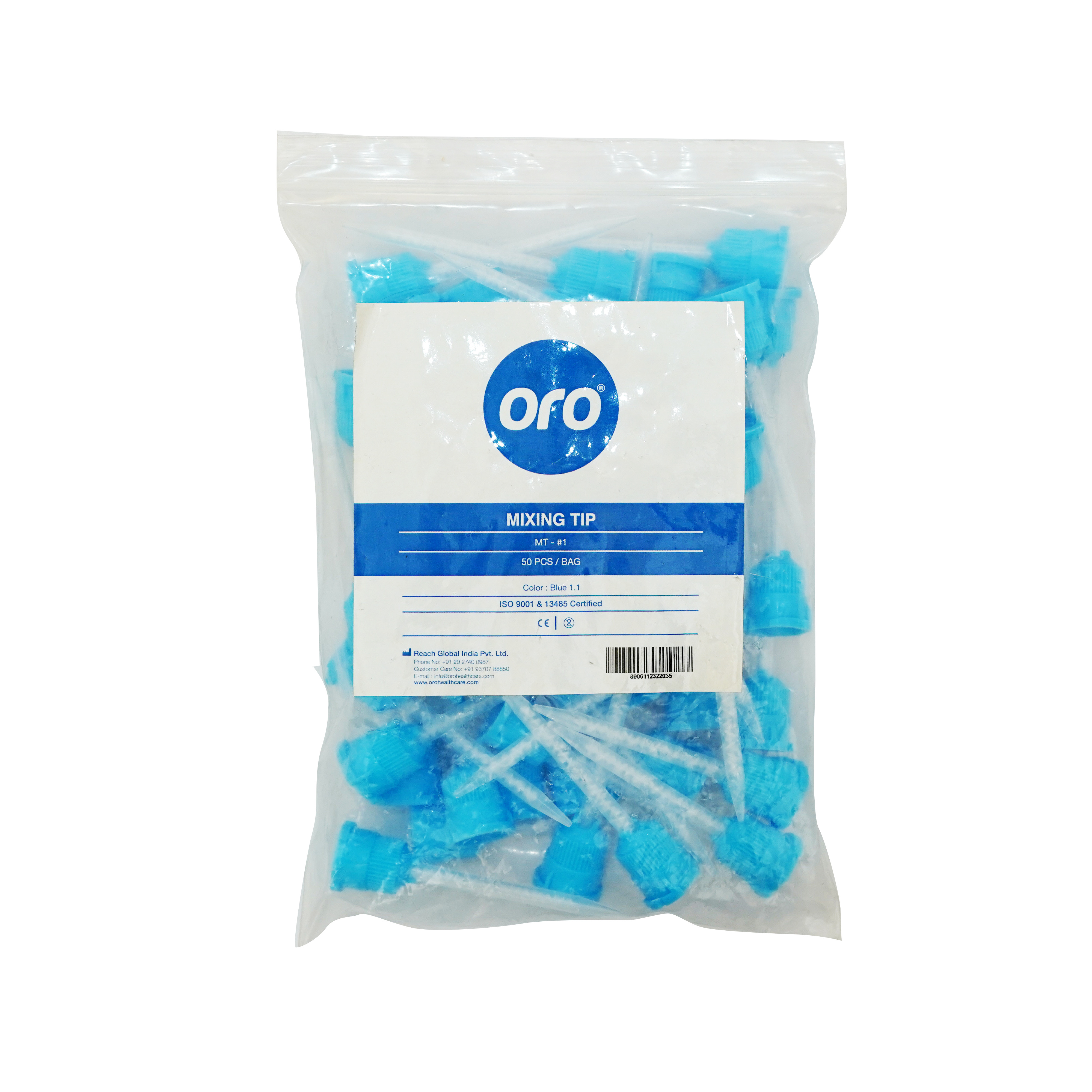 Mixing Tips Blue Transparent 1:1 Oro